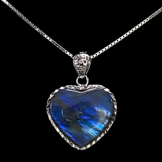 Labradorite Heart Necklace