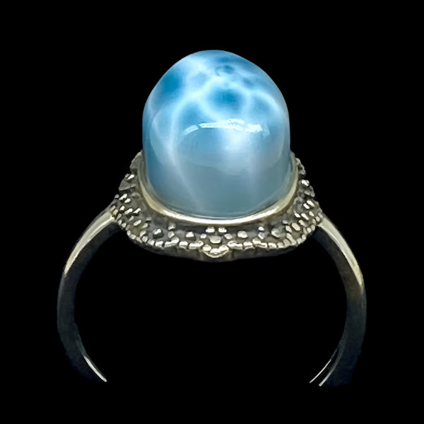 Decorative Adjustable Ring - Larimar