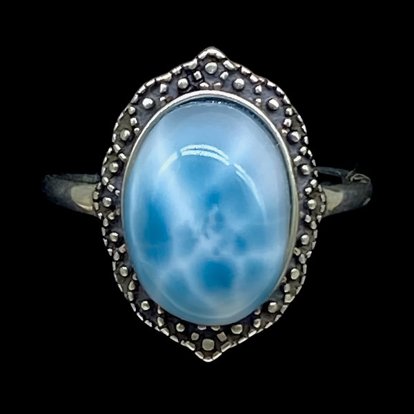 Larimar Decorative Adjustable Ring