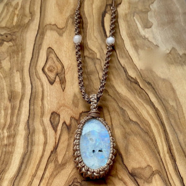 Moonstone Necklace - Oval