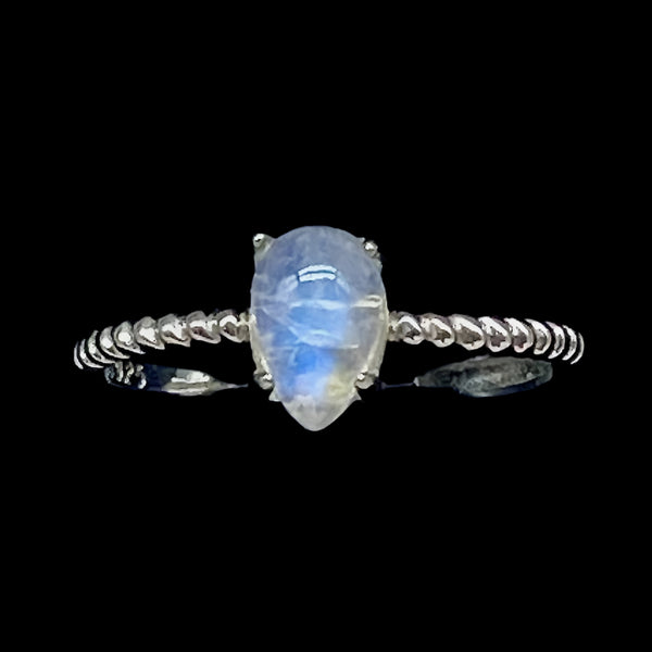 Moonstone Oval Adjustable Ring