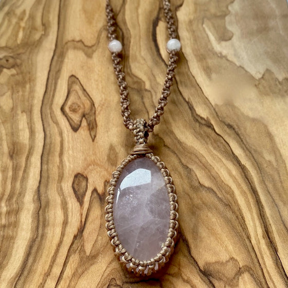 Rose Quartz Necklace | Earth & Soul