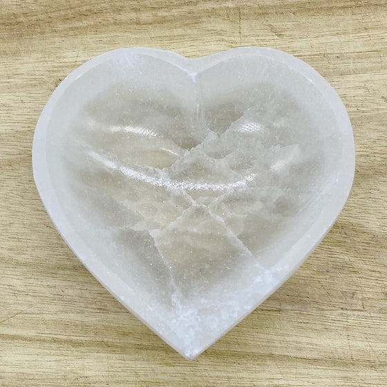 Selenite Heart Bowl - 8cm