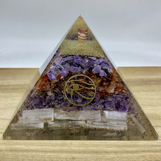 XL Orgonite Pyramid - #1 - Eye of Horus