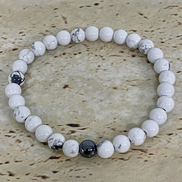 howlite and hematite bracelet