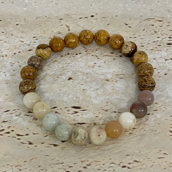 picture jasper and amazonite bracelet