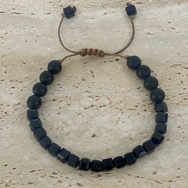 Black Onyx Noir Bracelet - Adjustable