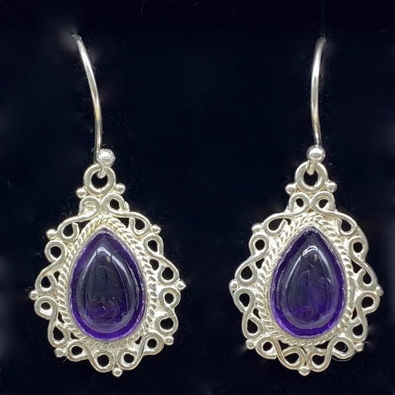 Amethyst Decorative Earrings