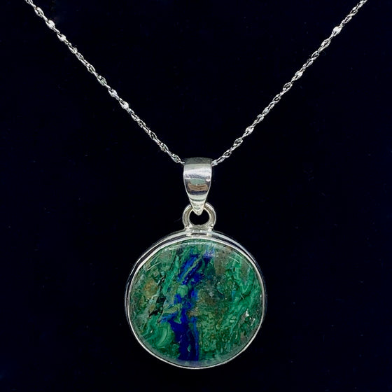 Azurite Malachite Pendant Necklace