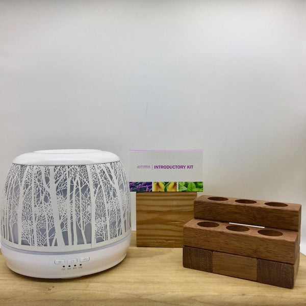 Bundle - Lantern Large 500ml White | doTERRA | Wooden Stand