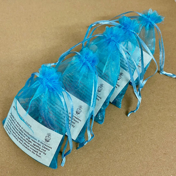 Crystal Chips - Blue Apatite Bags