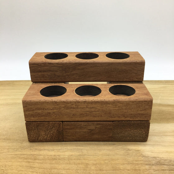 wooden essential oil stand 6 hole