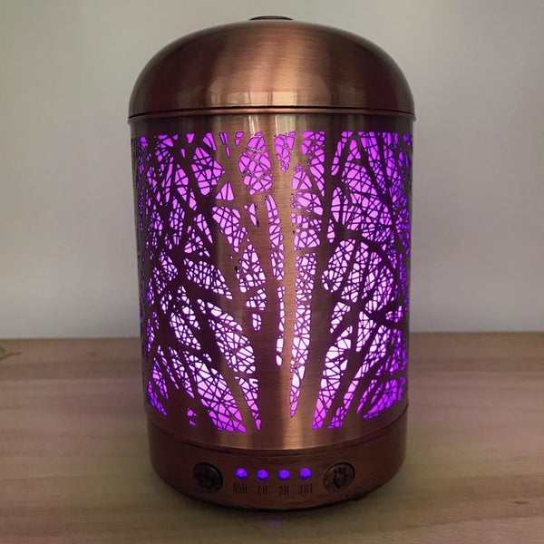 Aroma Diffuser Lantern - Forest Pink Light