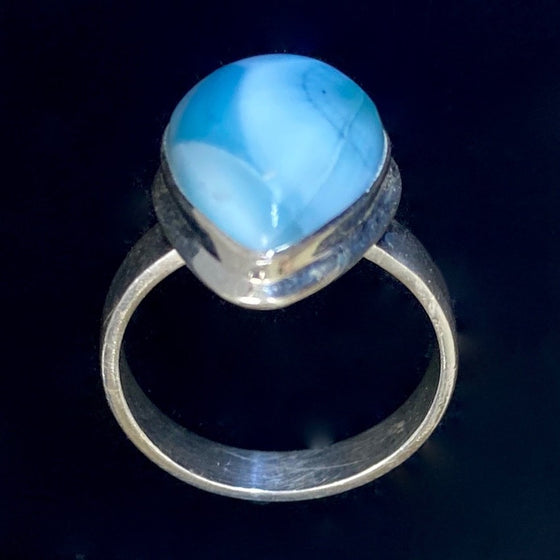 Larimar Ring - Size 7 - Teardrop