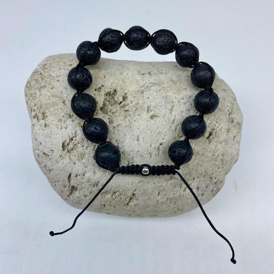 Lava Rock 10mm Healing Bracelet - Adjustable