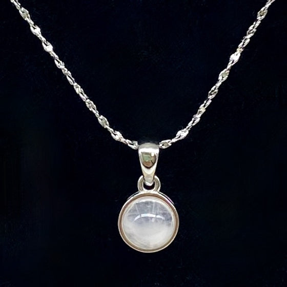 Milky Quartz Pendant Necklace