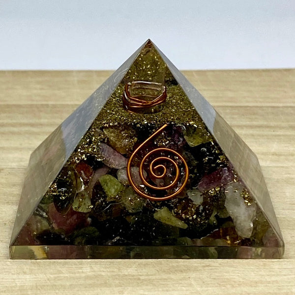 Orgonite Pyramid - Mixed Tourmaline