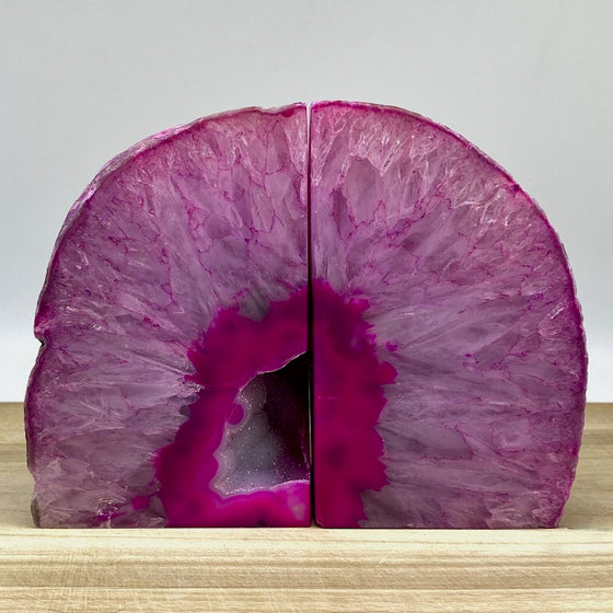 Agate Bookends - Pink