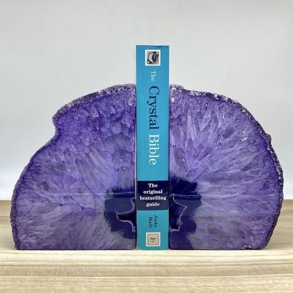 Agate Bookends - Purple - Book