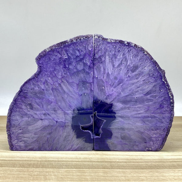 Agate Bookends - Purple