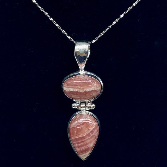 Rhodochrosite Pendant Necklace