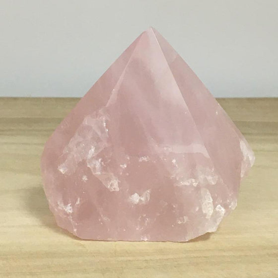 Rose Quartz Semi Polished Point - #1