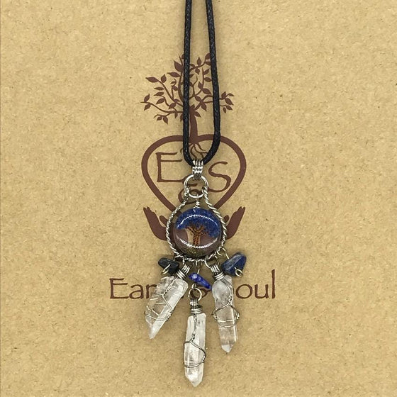 Tree of Life Dreamcatcher Necklace - Sodalite